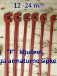 "F" ključevi za savijanje armaturnih šipki pri montaži